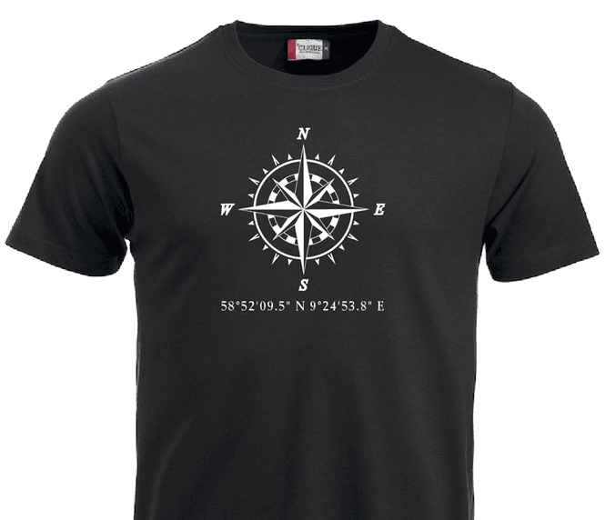 Hovedbilde T-shirt, Kompass/breddegrad
