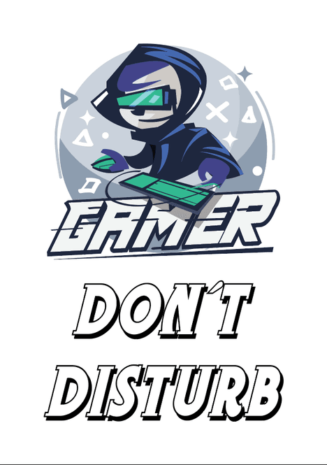 Hovedbilde Plakat A3, Gamer- Dont disturb