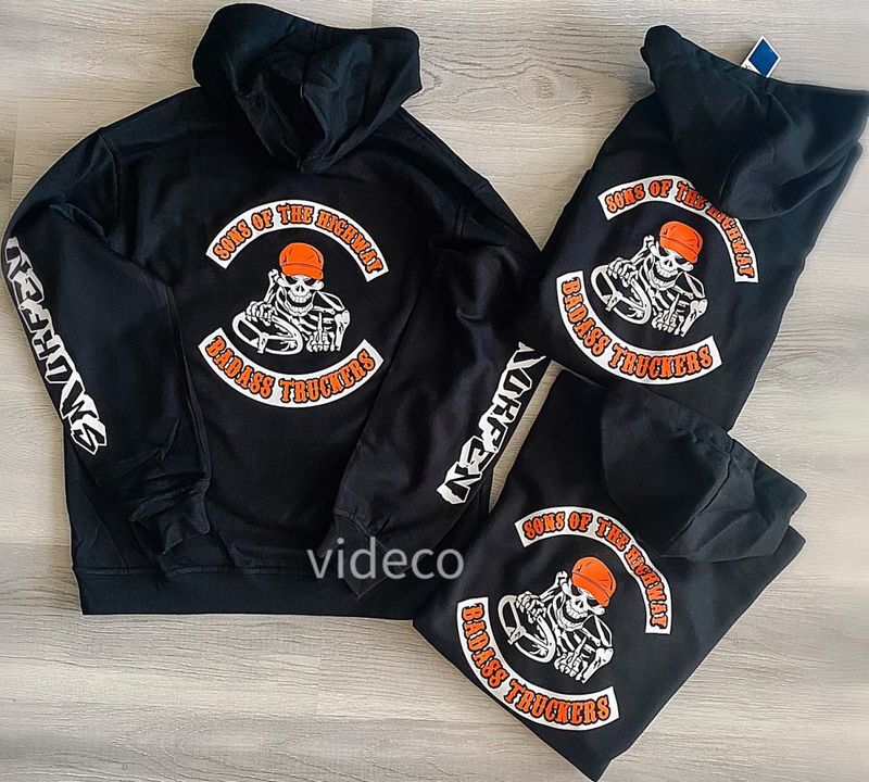 Hoodie- Sons of the highway badass truckers