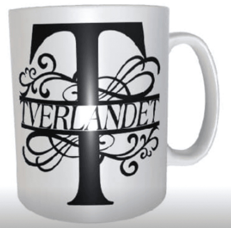 Kopp med monogram/stedsnavn