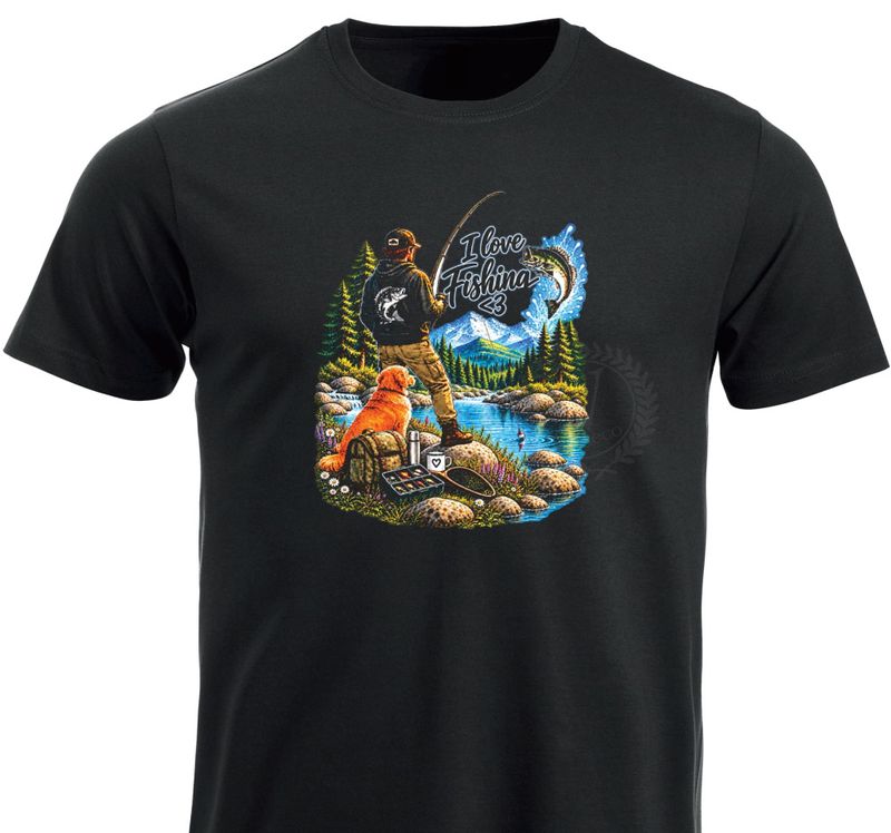 T-shirt -  I love fishing