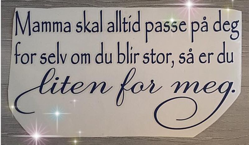 Mamma skal alltid passe på deg