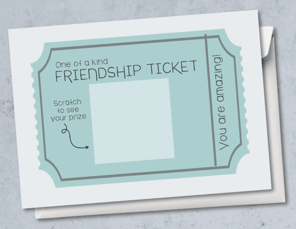 Skrapekort - Friendship ticket
