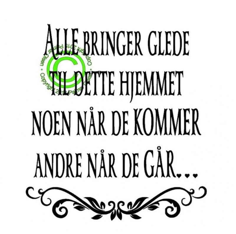 Alle bringer glede til hjemmet..
