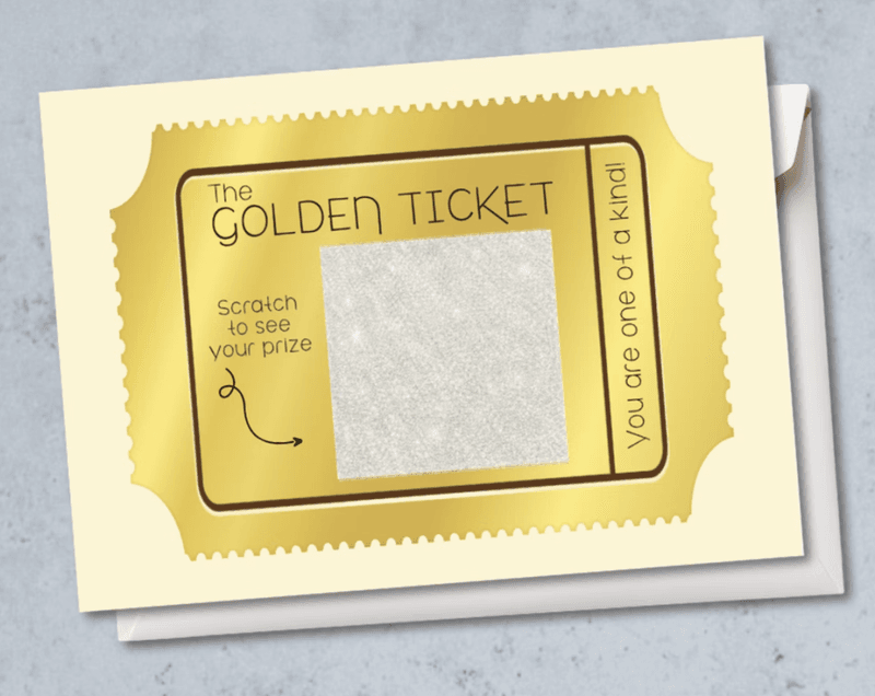 Skrapekort - Golden ticket