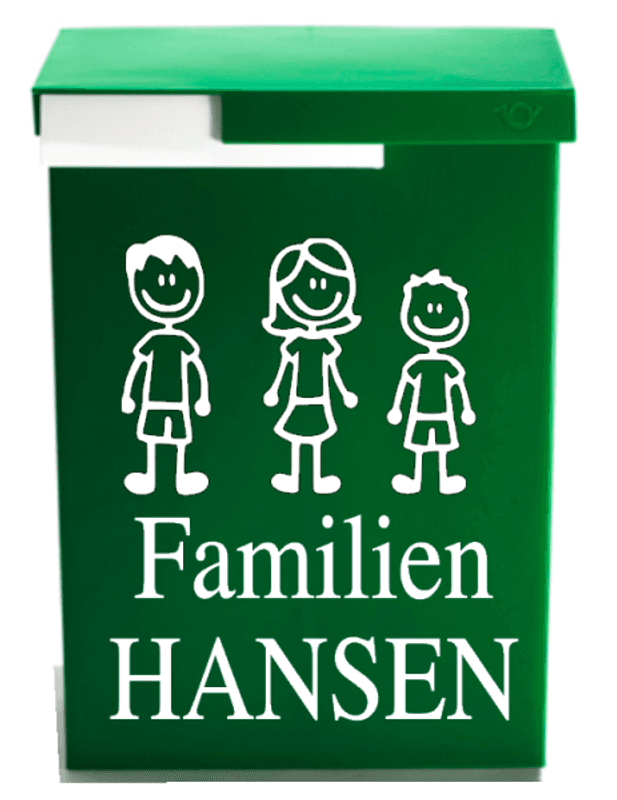 Egen tekst på postkasse