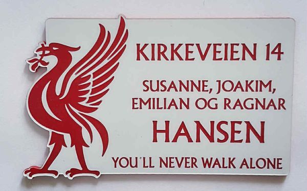 Postkasse skilt - liverbird