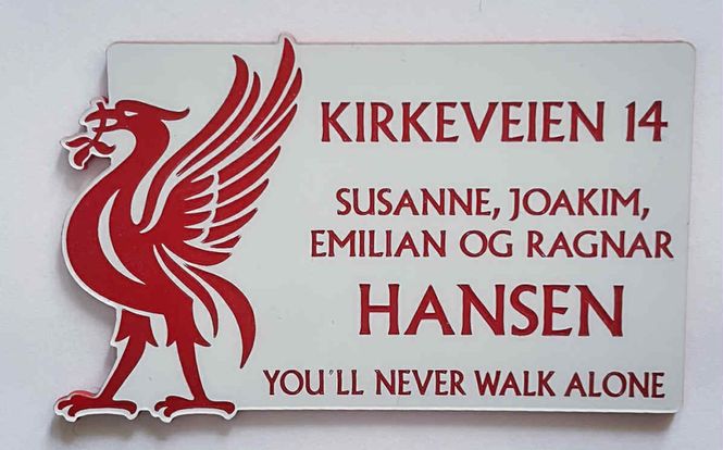 Hovedbilde Postkasse skilt - liverbird