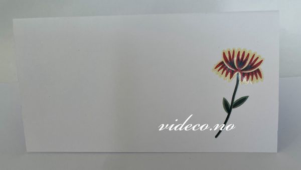 Bordkort - enkel bunadsblomst