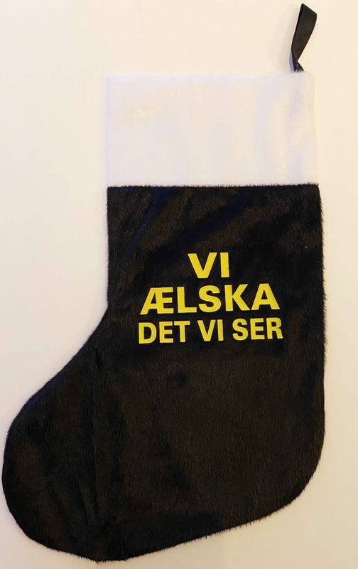julestrømpe- Vi ælska det vi ser - sort