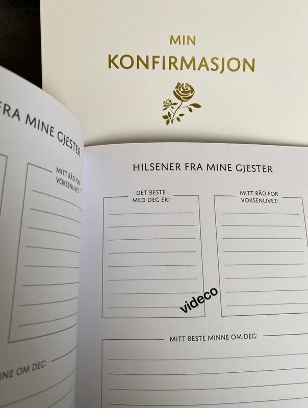 Gjestebok - min konfirmasjon(sort marmor)