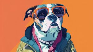 Hovedbilde Plakat - Hund m/jakke og briller