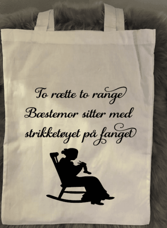 TøyBag m/skrift og motiv